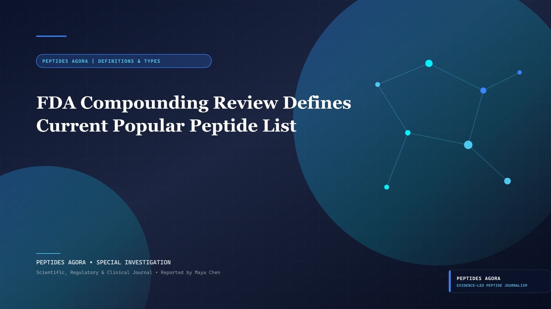 FDA Compounding Review Defines Current Popular Peptide List