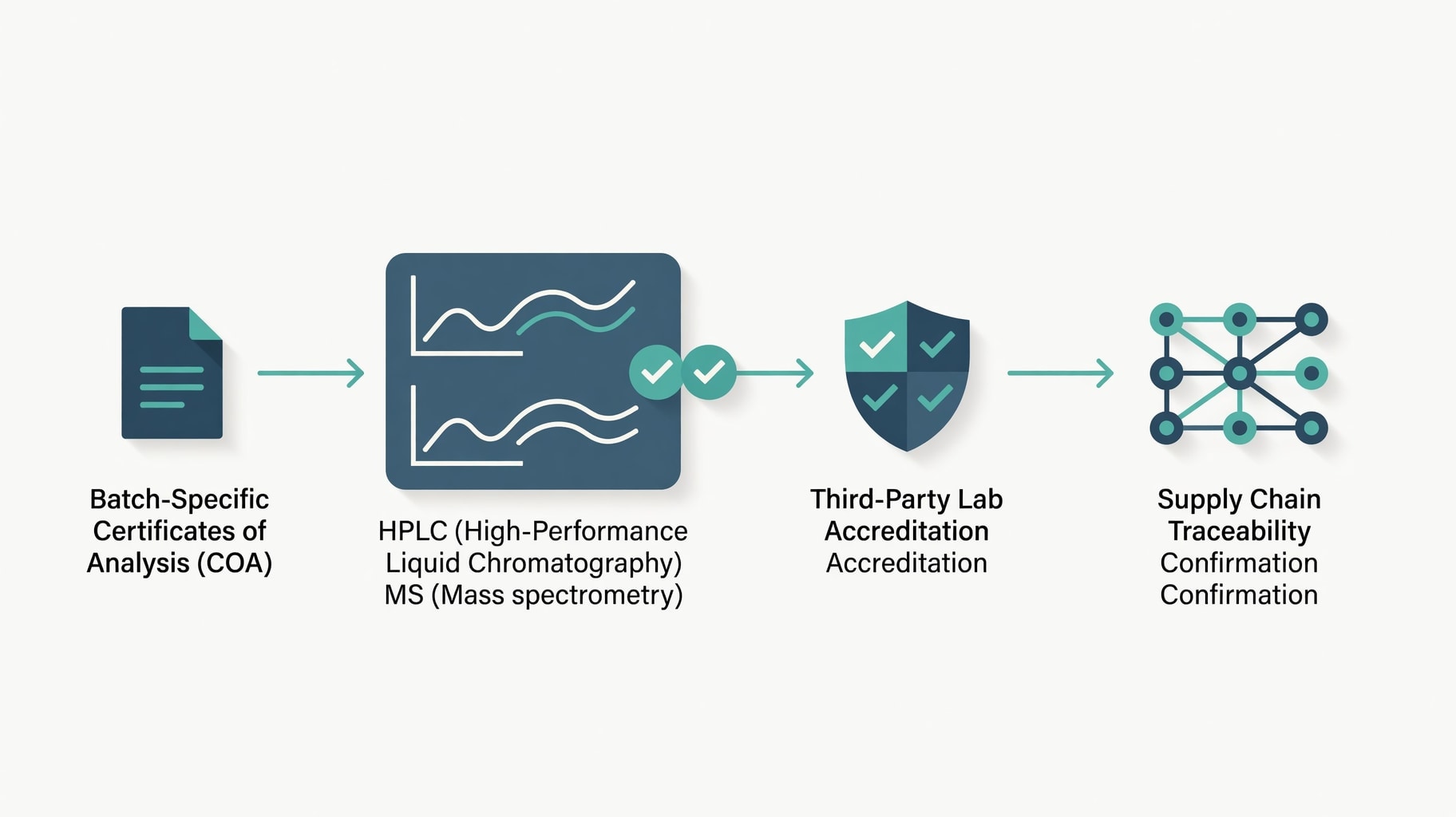Scientific diagram and data graphic for Research Peptide Quality Is Defined by Batch Documentation, Not Purity Claims